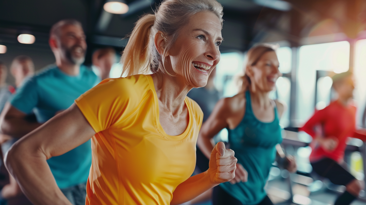 Щаслива група клієнтів після тренування